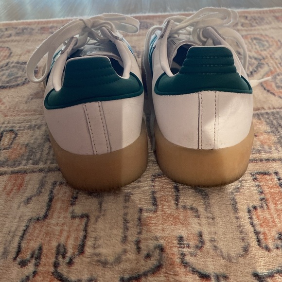 Adidas Originals Samba White and Green Sneakers - Picture 6 of 8